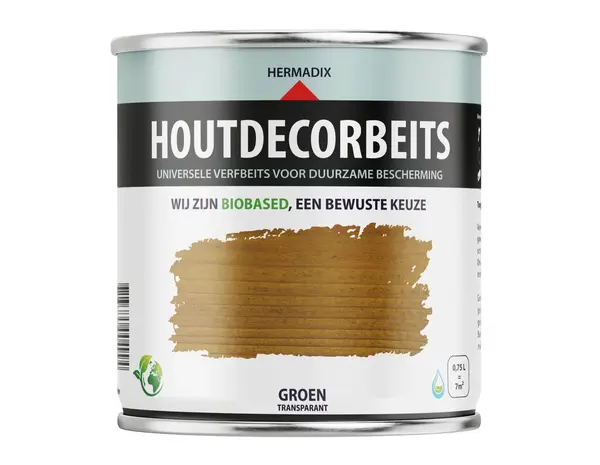 Hermadix Houtdecor Transparant Groen 656