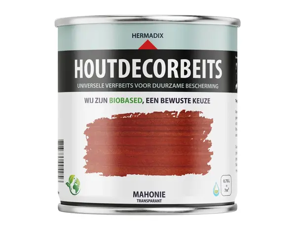 Hermadix Houtdecor Transparant Mahonie 654 Hermadix Houtdecor Transparant Mahonie 654