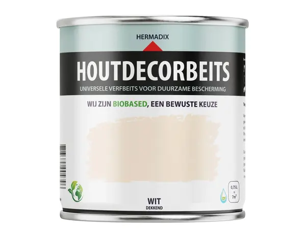 Hermadix Houtdecor Dekkend Wit 619 Hermadix Houtdecor Dekkend Wit 619