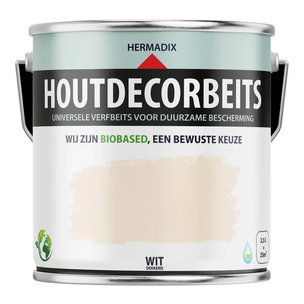 Hermadix Houtdecor Dekkend Wit 619 Hermadix Houtdecor Dekkend Wit 619