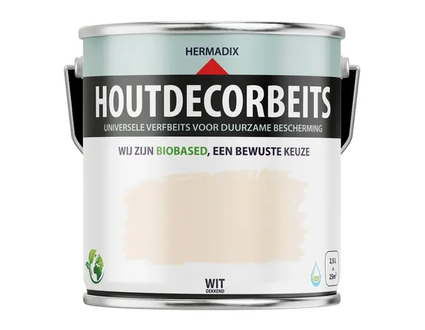 Hermadix Houtdecor Dekkend Wit 619 Hermadix Houtdecor Dekkend Wit 619