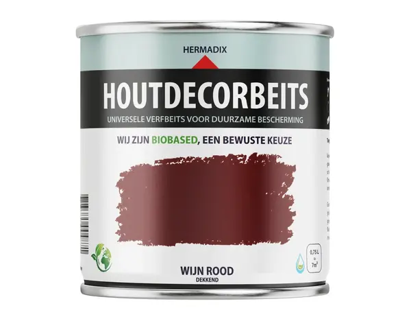 Hermadix Houtdecor Dekkend Wijnrood 633 Hermadix Houtdecor Dekkend Wijnrood 633