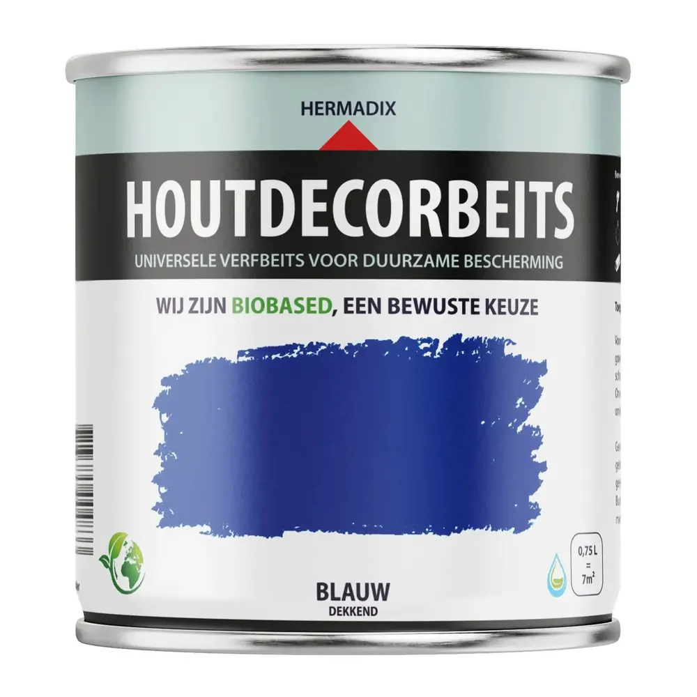 Hermadix Houtdecor Dekkend Blauw 627 Hermadix Houtdecor Dekkend Blauw 627