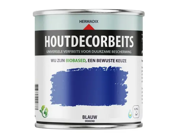 Hermadix Houtdecor Dekkend Blauw 627 Hermadix Houtdecor Dekkend Blauw 627