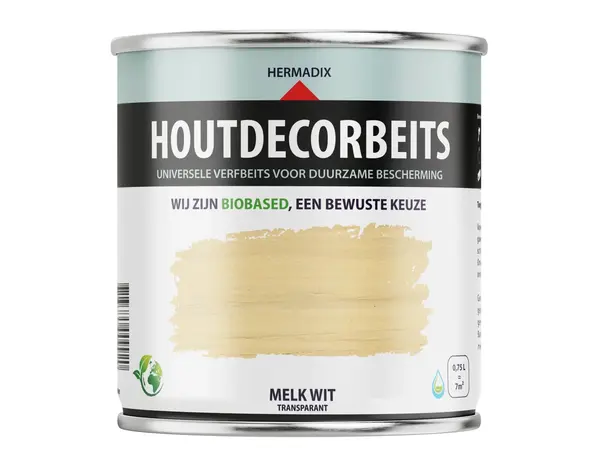 Hermadix Houtdecor Transparant Melk Wit 658 Hermadix Houtdecor Transparant Melk Wit 658