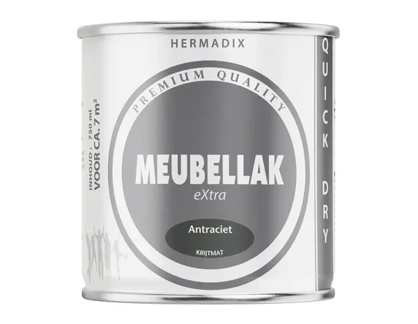 Hermadix Meubellak Extra Krijtmat Antraciet Hermadix Meubellak Extra Krijtmat Antraciet