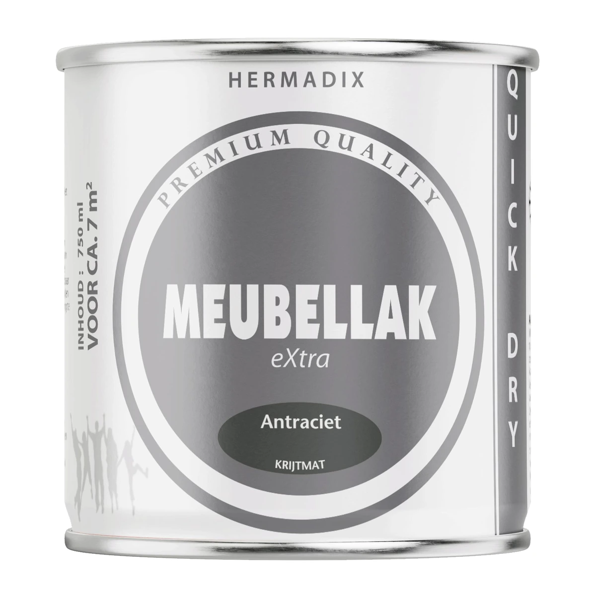 Meubellak Extra Krijtmat Antraciet | 750 ML