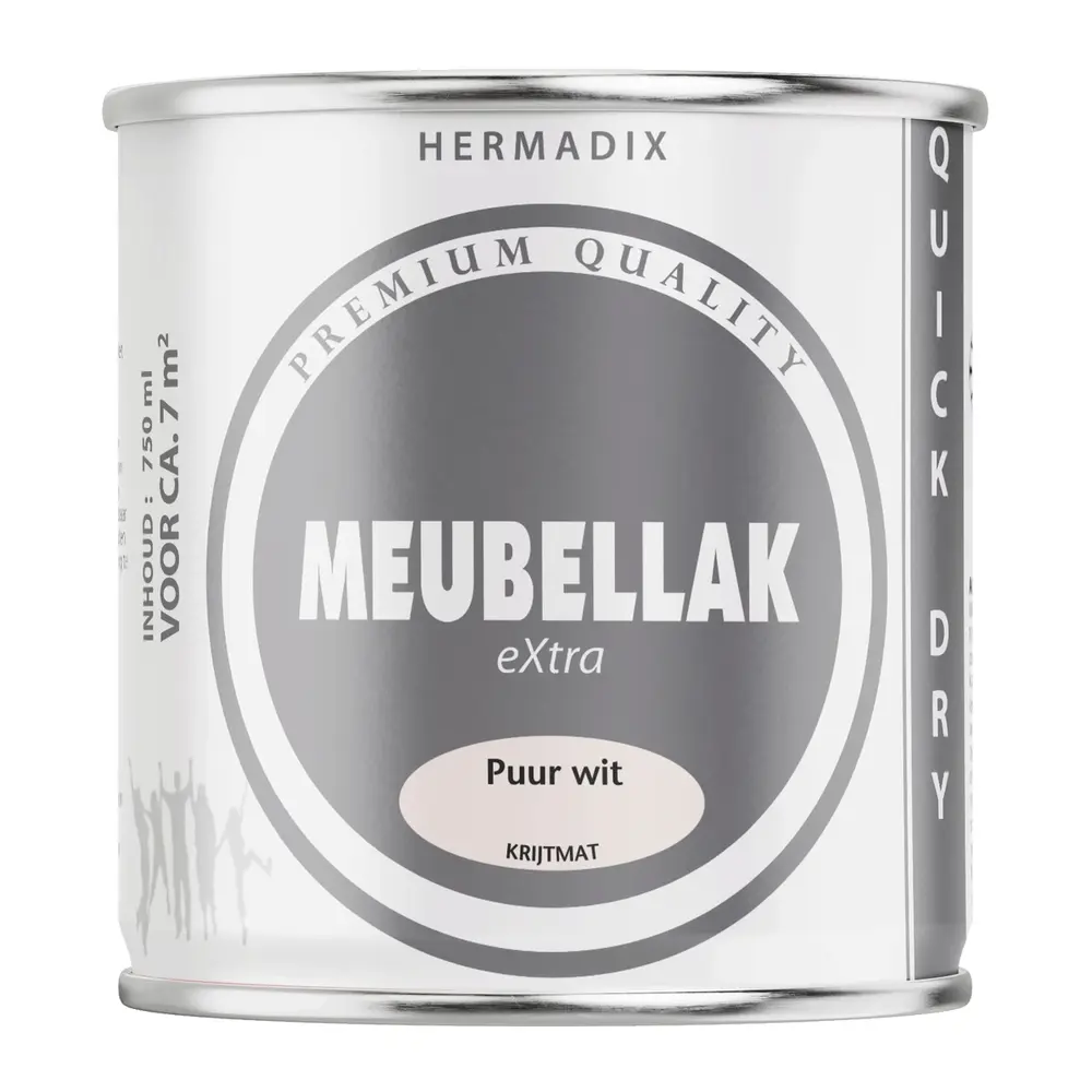 Hermadix Meubellak Extra Krijtmat Puur Wit