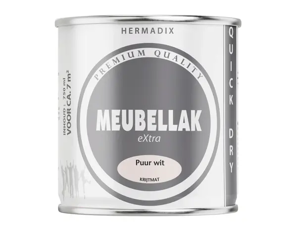 Hermadix Meubellak Extra Krijtmat Puur Wit
