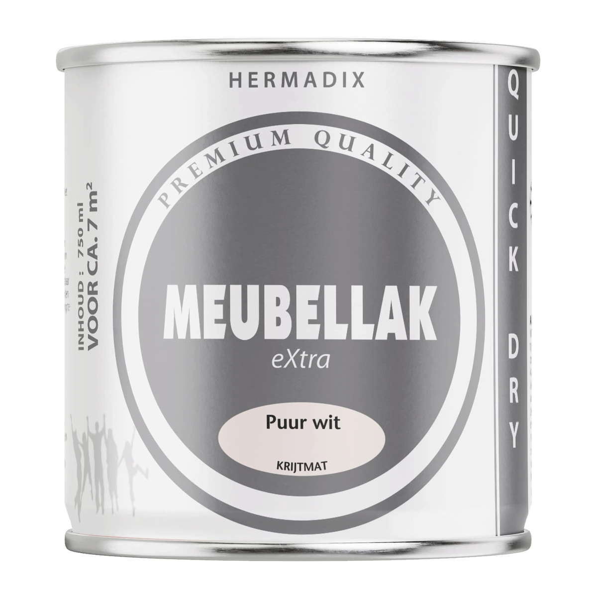 Meubellak Extra Krijtmat Puur Wit | 750 ML