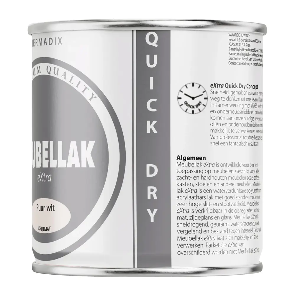 Hermadix Meubellak Extra Krijtmat Puur Wit