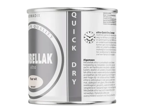 Hermadix Meubellak Extra Krijtmat Puur Wit