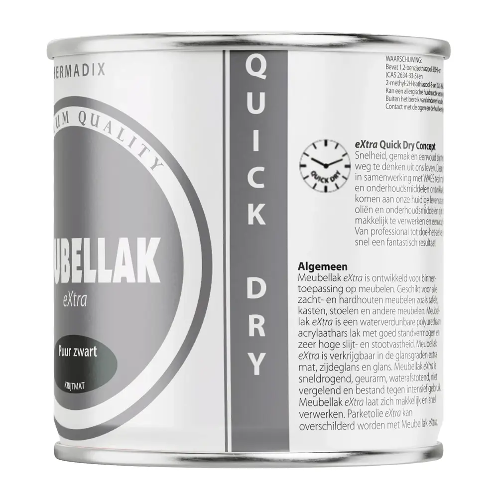Hermadix Meubellak Extra Krijtmat Puur Zwart Hermadix Meubellak Extra Krijtmat Puur Zwart
