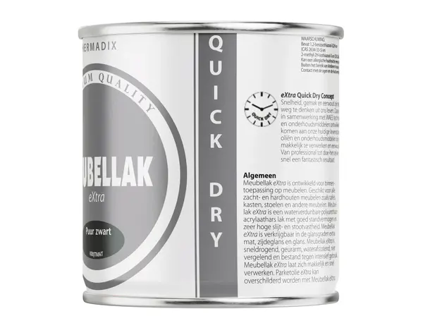 Hermadix Meubellak Extra Krijtmat Puur Zwart Hermadix Meubellak Extra Krijtmat Puur Zwart