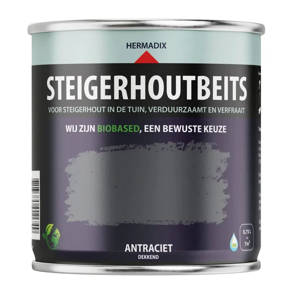 Hermadix Steigerhoutbeits Antraciet Hermadix Steigerhoutbeits Antraciet