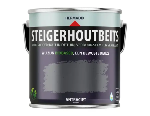 Hermadix Steigerhoutbeits Antraciet Hermadix Steigerhoutbeits Antraciet