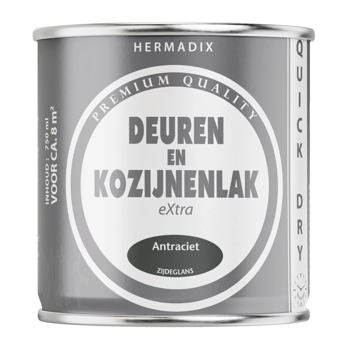 Deuren&Kozijnenlak Extra Zijdeglans Antraciet | 750 ML