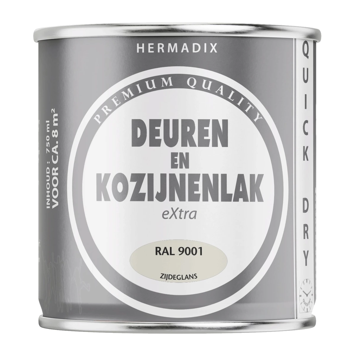 Deuren&Kozijnenlak Extra Zijdeglans RAL9001 | 750 ML