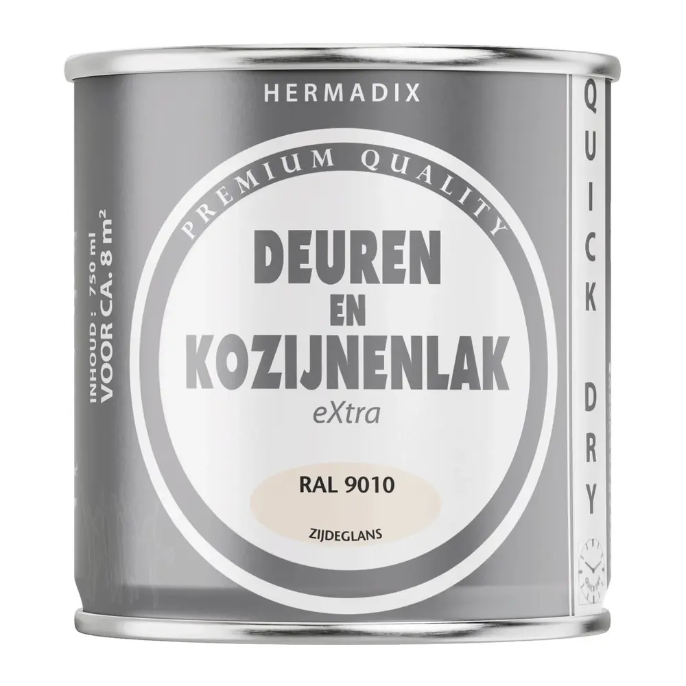 Hermadix Deuren&Kozijnenlak Extra Zijdeglans RAL9010 Hermadix Deuren&Kozijnenlak Extra Zijdeglans RAL9010