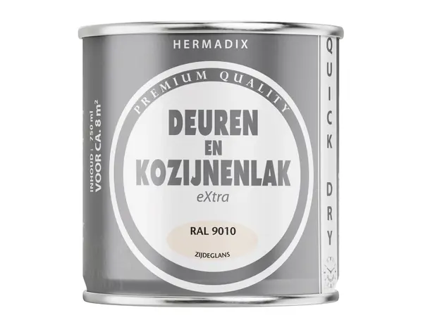 Hermadix Deuren&Kozijnenlak Extra Zijdeglans RAL9010 Hermadix Deuren&Kozijnenlak Extra Zijdeglans RAL9010