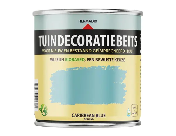 Hermadix Tuindecoratiebeits Dekkend Caribbean Blue 713 Hermadix Tuindecoratiebeits Dekkend Caribbean Blue 713