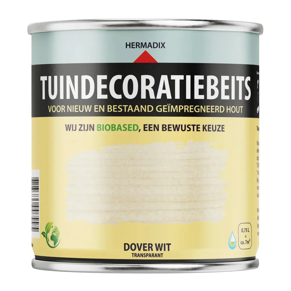 Hermadix Tuindecoratiebeits Transparant Dover Wit 765 Hermadix Tuindecoratiebeits Transparant Dover Wit 765