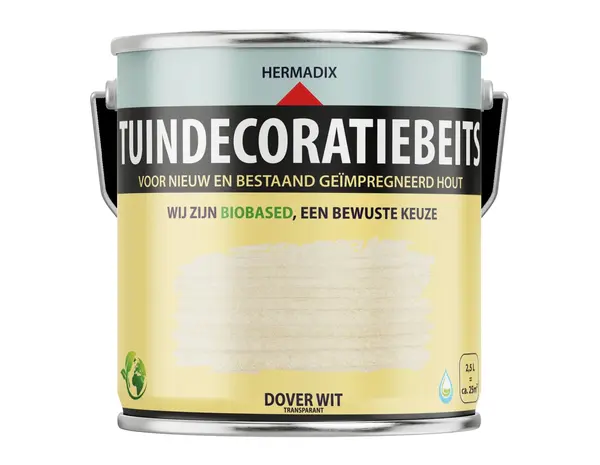 Hermadix Tuindecoratiebeits Transparant Dover Wit 765 Hermadix Tuindecoratiebeits Transparant Dover Wit 765