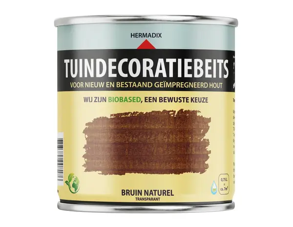 Hermadix Tuindecoratiebeits Transparant Bruin 766 Hermadix Tuindecoratiebeits Transparant Bruin 766