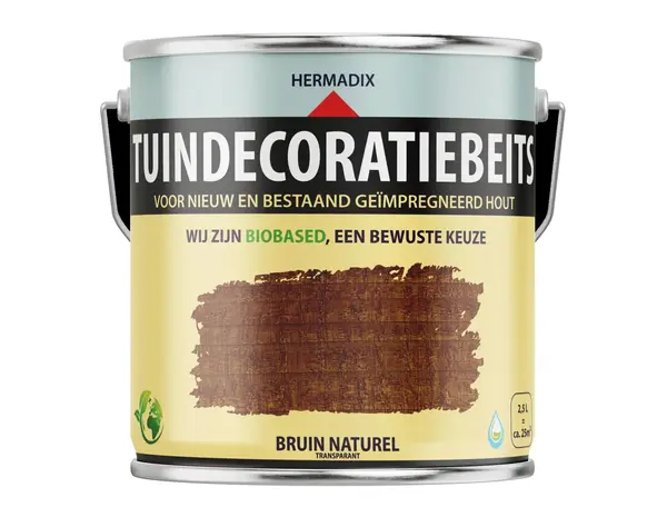 Hermadix Tuindecoratiebeits Transparant Bruin 766 Hermadix Tuindecoratiebeits Transparant Bruin 766