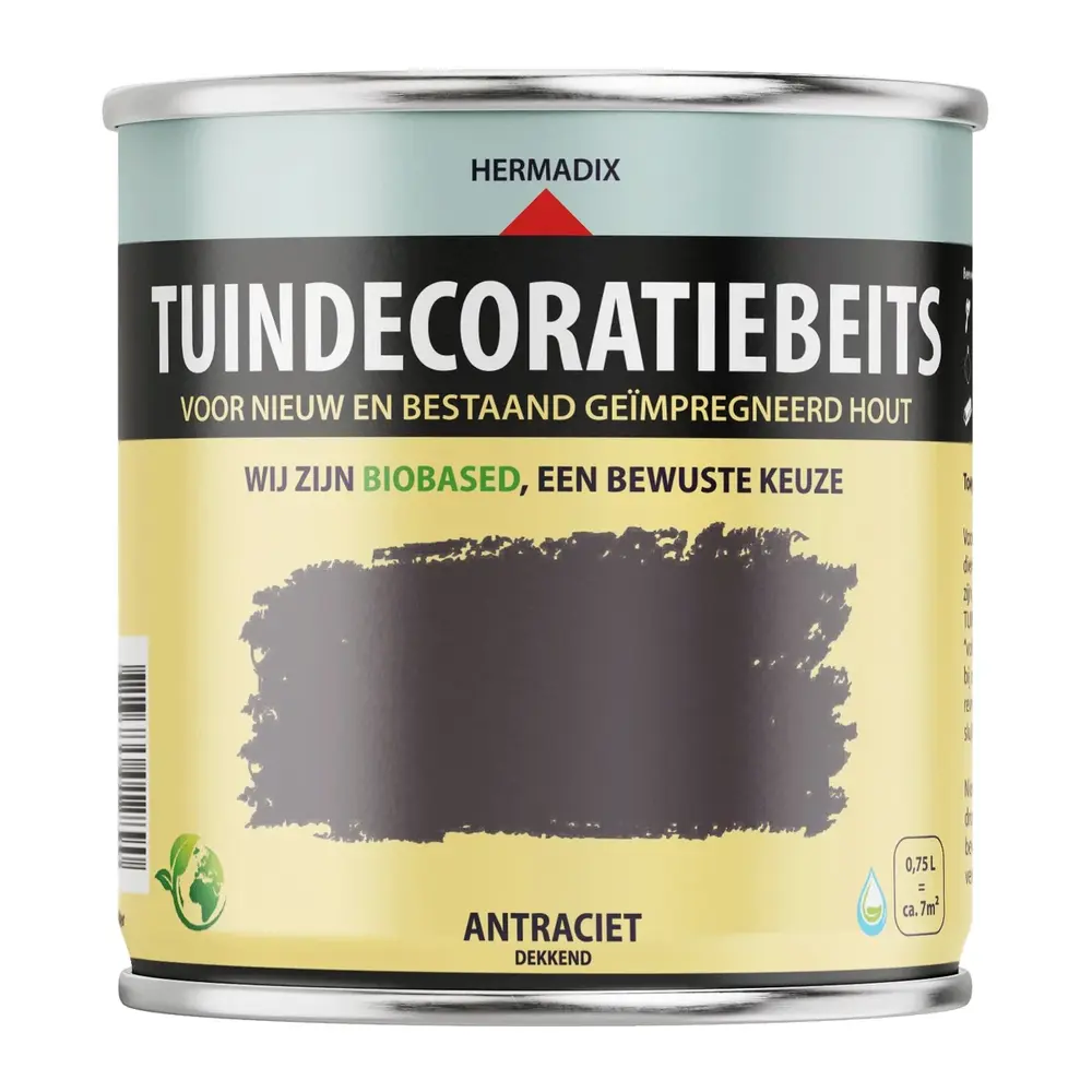 Hermadix Tuindecoratiebeits Dekkend Antraciet 706 Hermadix Tuindecoratiebeits Dekkend Antraciet 706