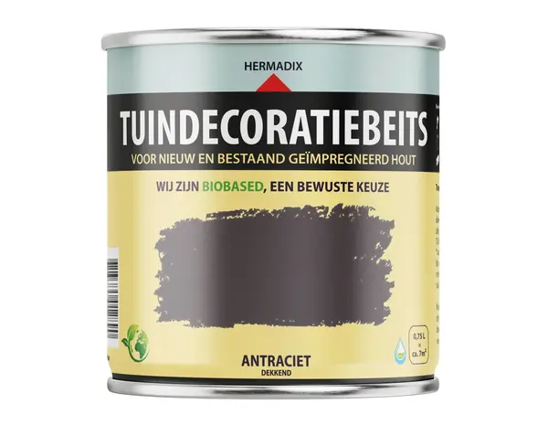 Hermadix Tuindecoratiebeits Dekkend Antraciet 706 Hermadix Tuindecoratiebeits Dekkend Antraciet 706