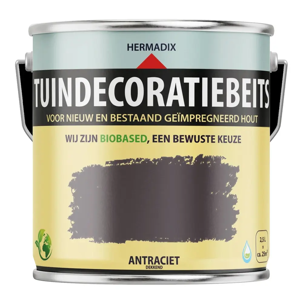 Hermadix Tuindecoratiebeits Dekkend Antraciet 706 Hermadix Tuindecoratiebeits Dekkend Antraciet 706