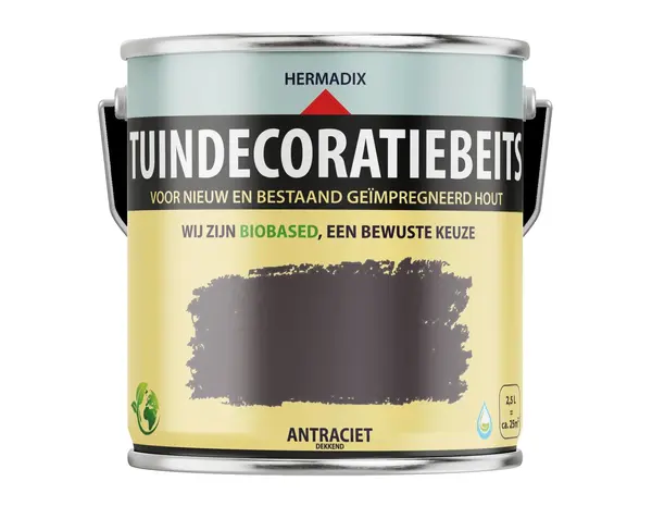 Hermadix Tuindecoratiebeits Dekkend Antraciet 706 Hermadix Tuindecoratiebeits Dekkend Antraciet 706