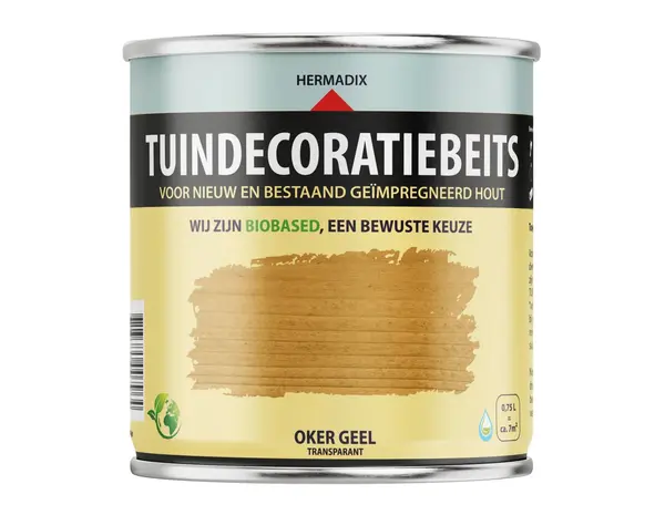 Hermadix Tuindecoratiebeits Transparant Oker Geel 762 Hermadix Tuindecoratiebeits Transparant Oker Geel 762