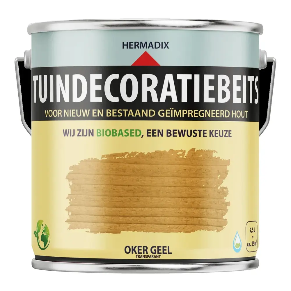 Hermadix Tuindecoratiebeits Transparant Oker Geel 762 Hermadix Tuindecoratiebeits Transparant Oker Geel 762
