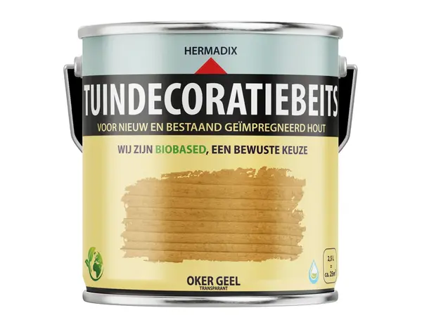 Hermadix Tuindecoratiebeits Transparant Oker Geel 762 Hermadix Tuindecoratiebeits Transparant Oker Geel 762