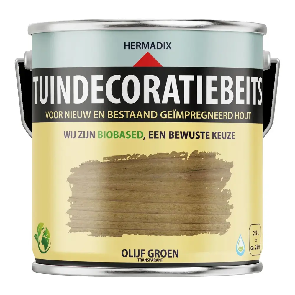 Hermadix Tuindecoratiebeits Transparant Olijf Groen 763 Hermadix Tuindecoratiebeits Transparant Olijf Groen 763
