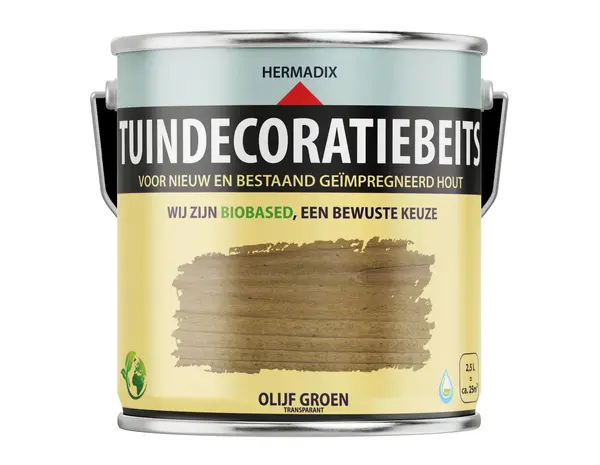 Hermadix Tuindecoratiebeits Transparant Olijf Groen 763 Hermadix Tuindecoratiebeits Transparant Olijf Groen 763
