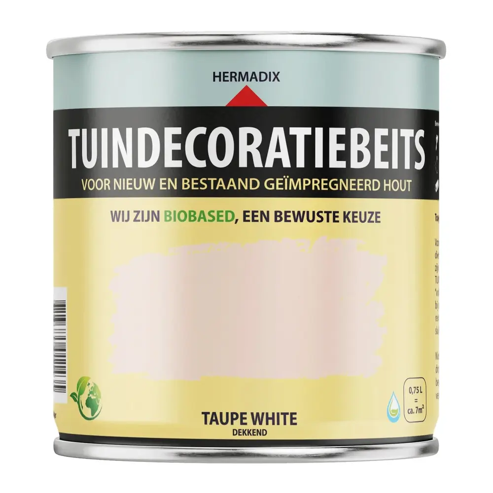 Hermadix Tuindecoratiebeits Dekkend Taupe White 717 Hermadix Tuindecoratiebeits Dekkend Taupe White 717