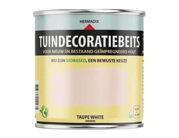 Hermadix Tuindecoratiebeits Dekkend Taupe White 717 Hermadix Tuindecoratiebeits Dekkend Taupe White 717
