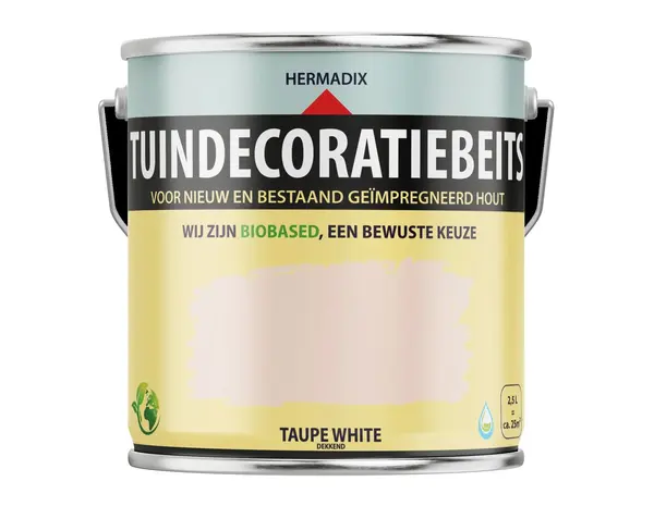 Hermadix Tuindecoratiebeits Dekkend Taupe White 717 Hermadix Tuindecoratiebeits Dekkend Taupe White 717