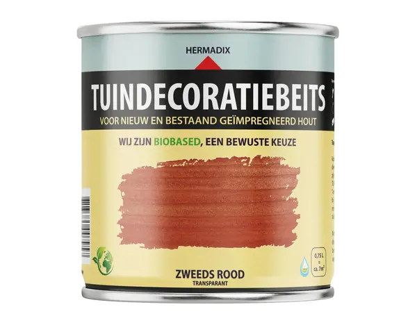 Hermadix Tuindecoratiebeits Transparant Zweeds Rood 761 Hermadix Tuindecoratiebeits Transparant Zweeds Rood 761