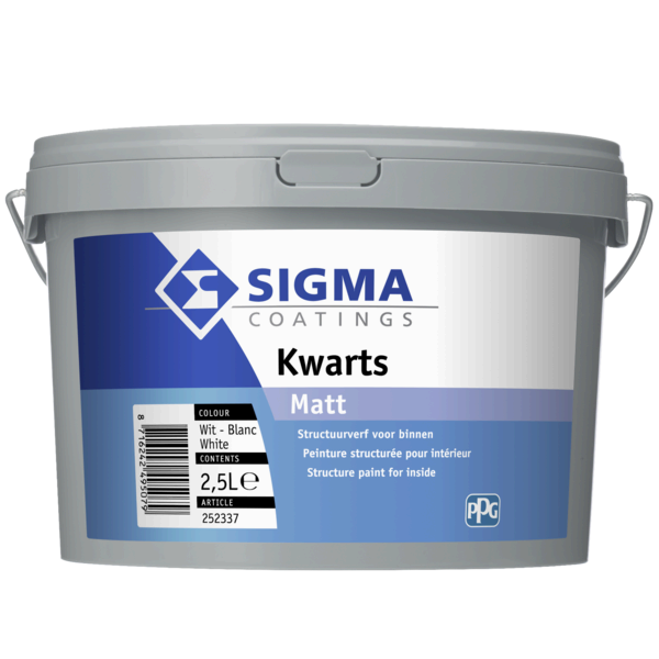 Kwarts Matt | Matte Structuurverf Binnen | 2,5 LTR | Wit