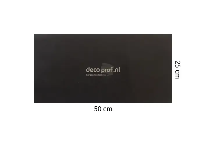 Leathr Zeeuws Zwart Uni Zelfklevend | 1 m² | 25 x 50 cm