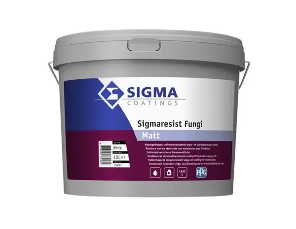 Sigma Sigmaresist Fungi Matt | Matte Schimmelwerende Muurverf Sigma Sigmaresist Fungi Matt | Matte Schimmelwerende Muurverf