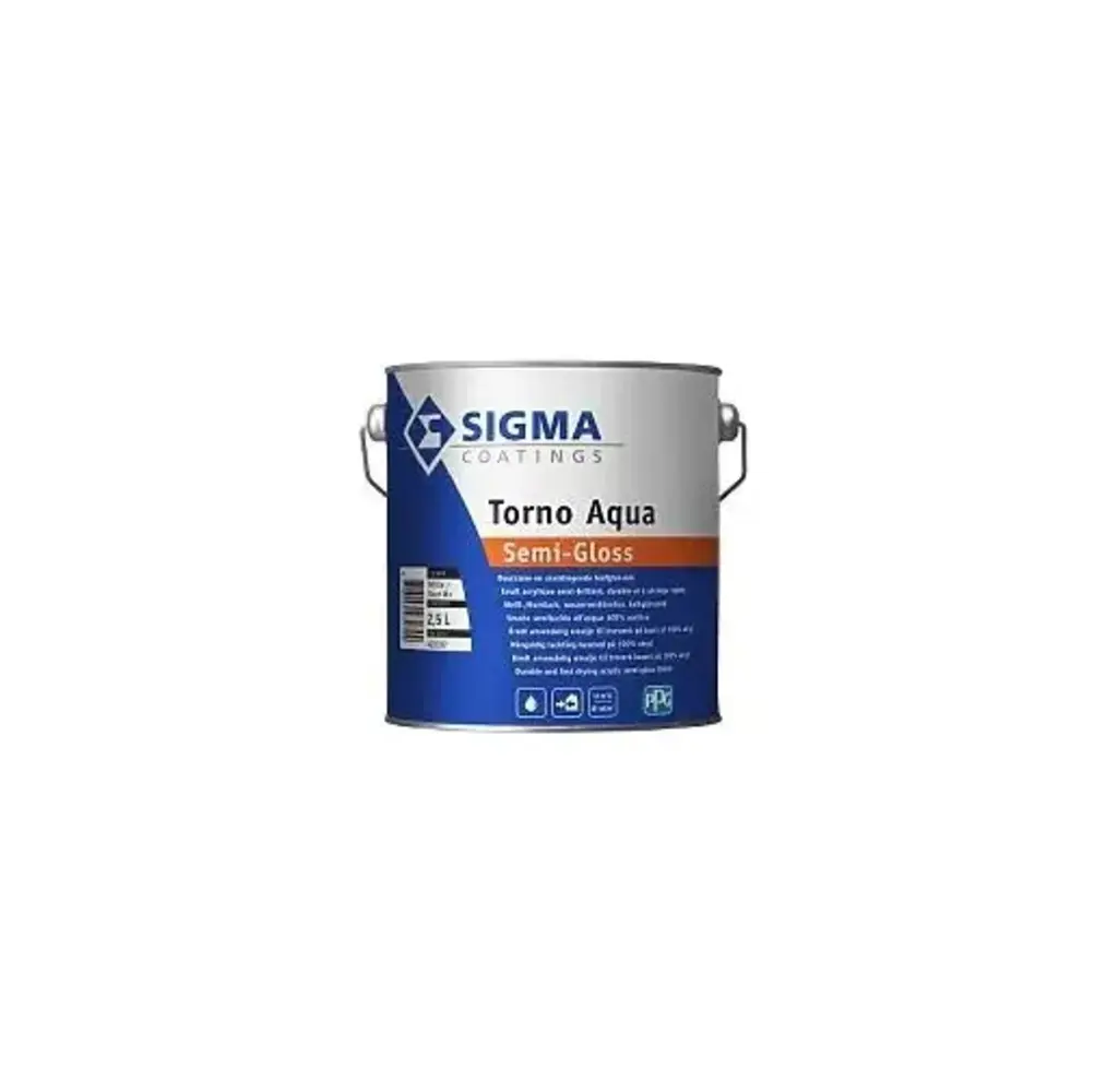 Sigma Torno Aqua Semi-Gloss | Halfglans Lakverf Binnen & Buiten Sigma Torno Aqua Semi-Gloss | Halfglans Lakverf Binnen & Buiten