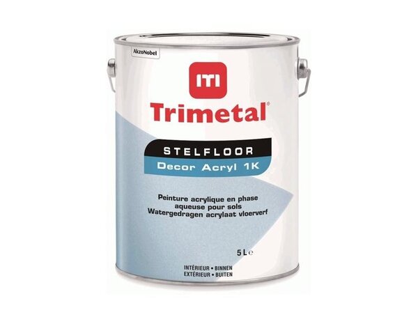 Trimetal Stelfloor Decor Acryl 1K | Zijdeglans Vloerverf Trimetal Stelfloor Decor Acryl 1K | Zijdeglans Vloerverf