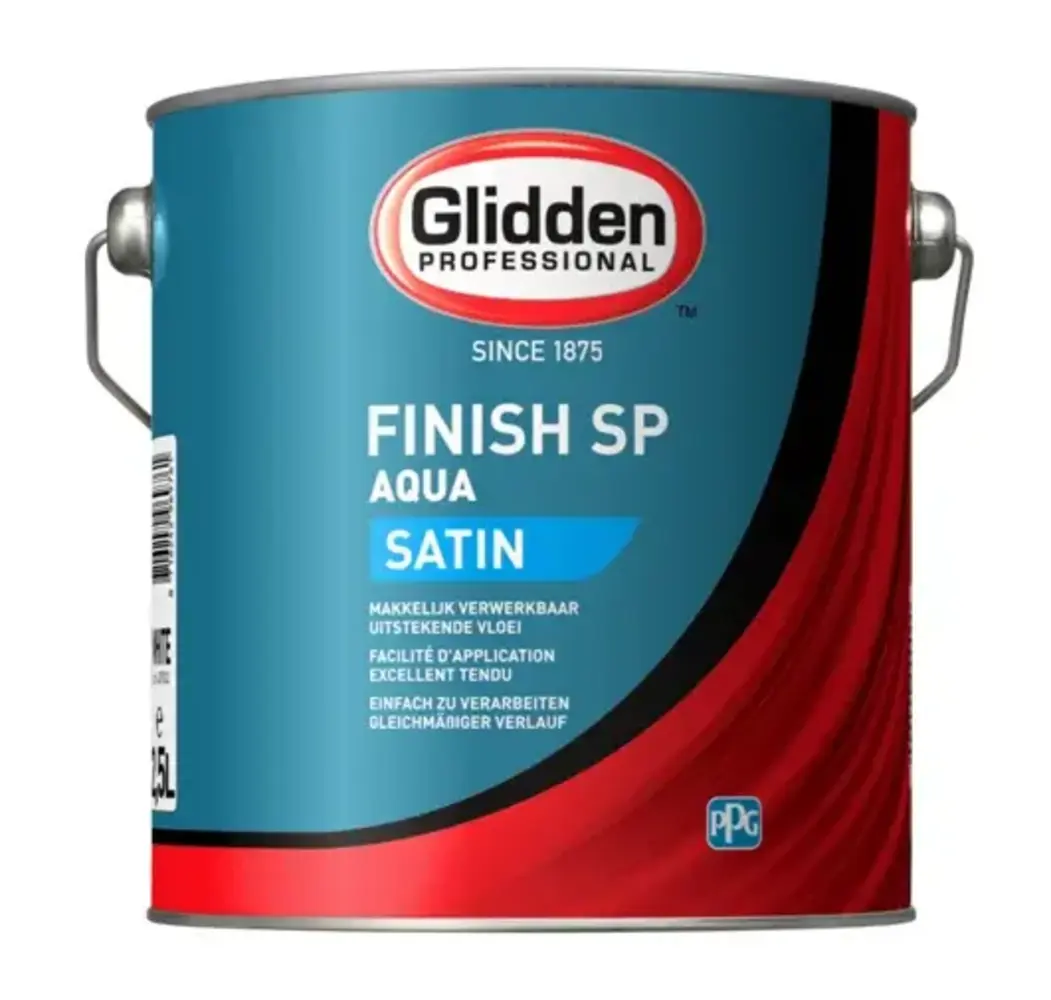 Glidden Aqua Finish Satin SP | Zijdeglans Lakverf Binnen & Buiten Glidden Aqua Finish Satin SP | Zijdeglans Lakverf Binnen & Buiten