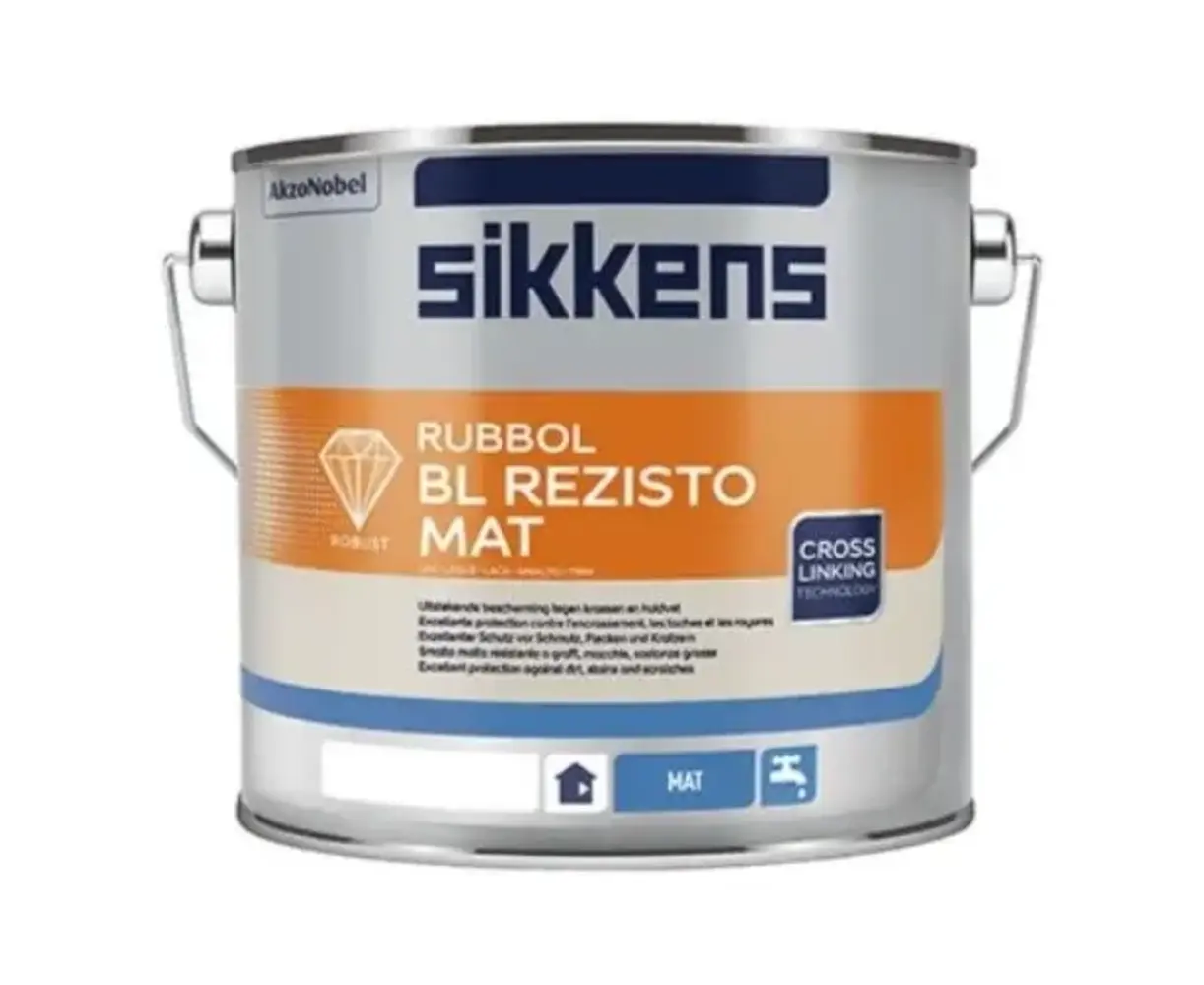 Sikkens Rubbol BL Rezisto Mat | Matte Lakverf Binnen Sikkens Rubbol BL Rezisto Mat | Matte Lakverf Binnen