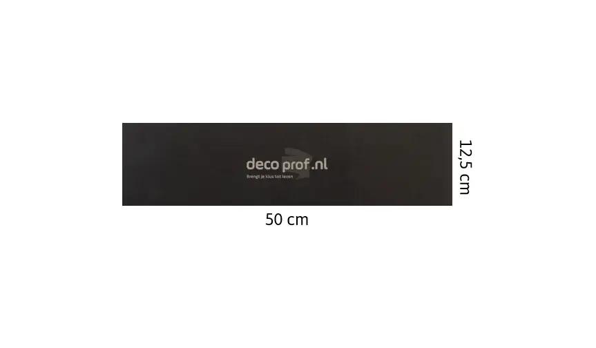 Leathr Zeeuws Zwart Uni Zelfklevend | 1 m² | 12,5 x 50 cm